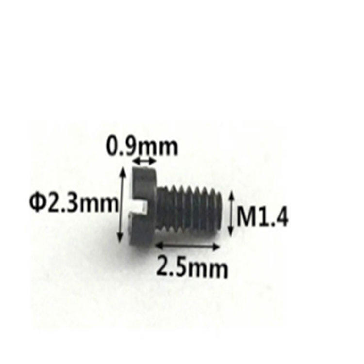 Mini tornillo de titanio M1.4 de tamaño pequeño micro 1.5mm para gafas