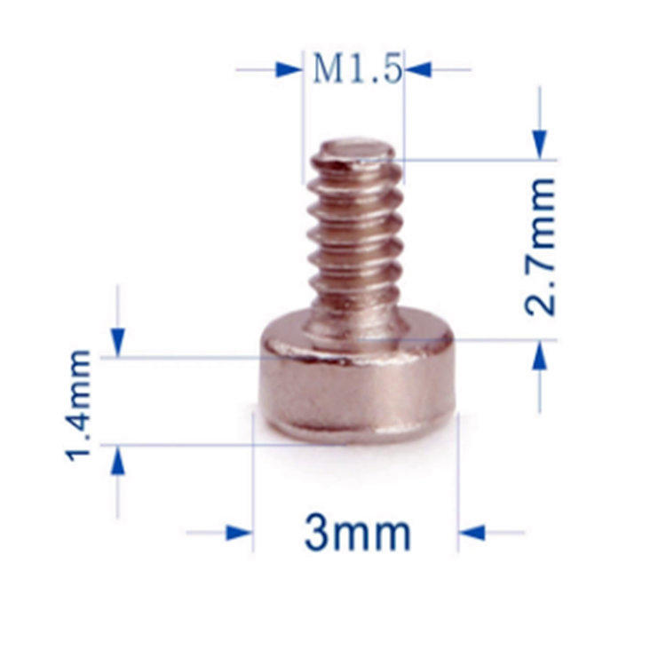 Tornillo de la electrónica del mini torx pequeño del acero inoxidable M1.6 para el reloj