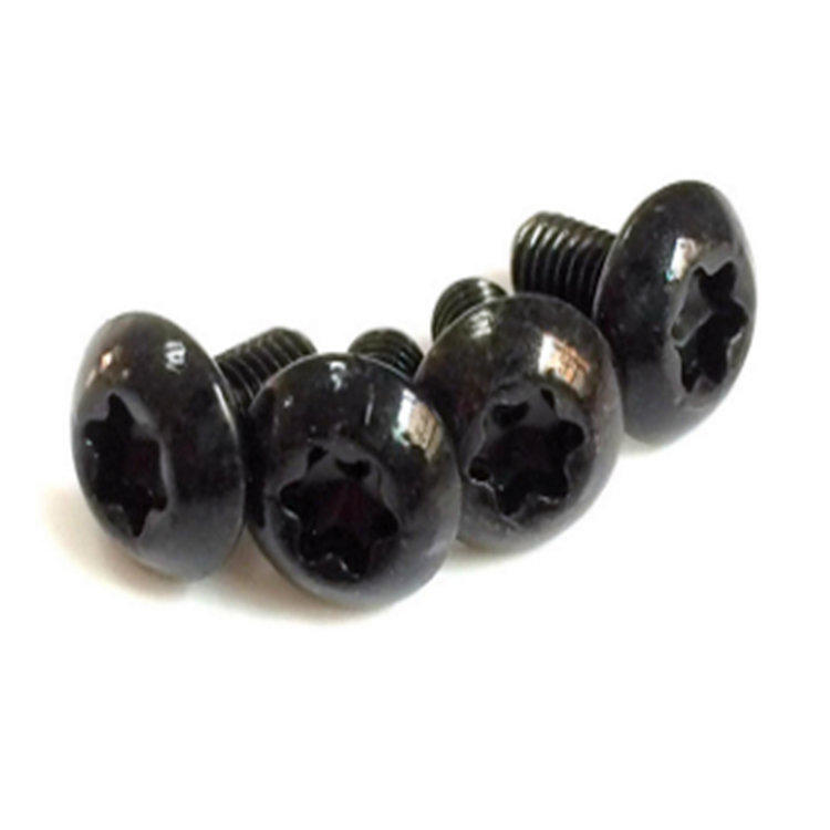 M4 Zinc Torx negro 6 lóbulos Tornillo de cabeza de botón de casquillo hexalobular