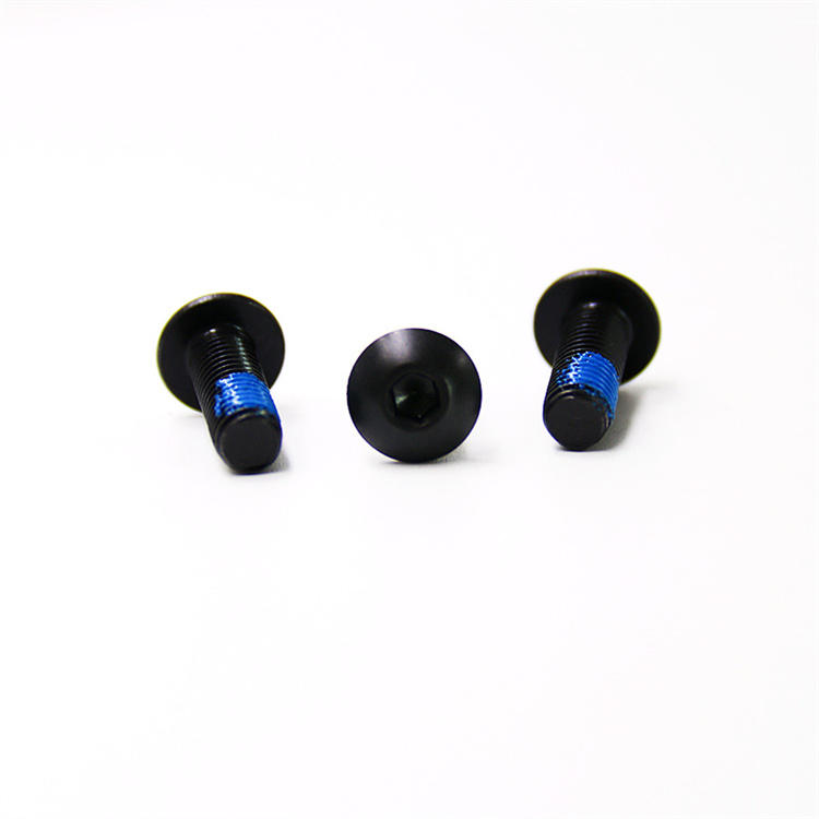 Tornillo anti aflojamiento de cabeza de botón de acero al carbono m6 negro