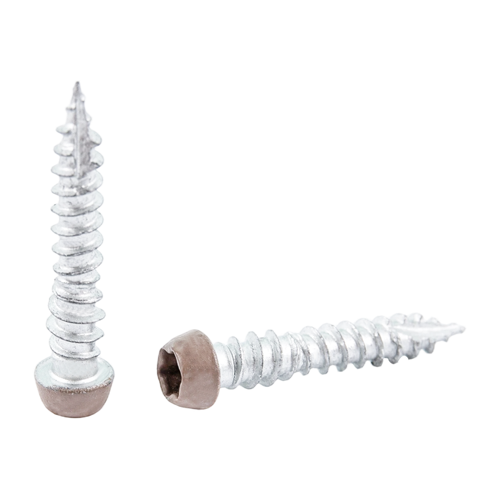 Tornillos para terrazas compuestos de punta ranurada Torx 20 tipo 17 con cabeza pintada de color Tornillo de madera de acero inoxidable 
