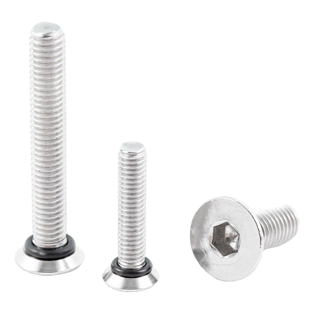 Tornillos impermeables con rosca de máquina de casquillo hexagonal de cabeza avellanada de acero inoxidable personalizados Tornillos impermeables con rosca de máquina de casquillo hexagonal de cabeza avellanada de acero inoxidable personalizados