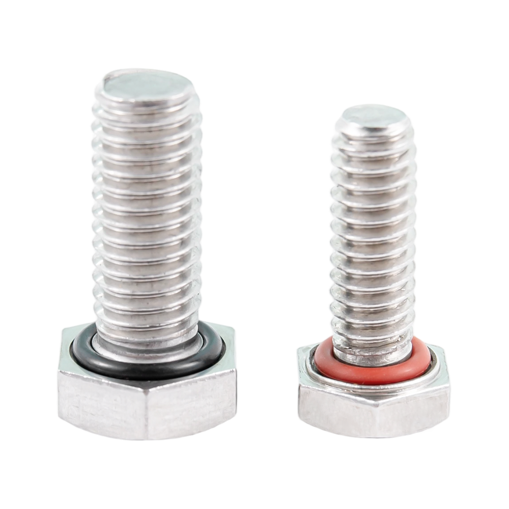 Tornillos impermeables con junta tórica de cabeza hexagonal de acero inoxidable personalizados Tornillos impermeables con junta tórica de cabeza hexagonal de acero inoxidable personalizados