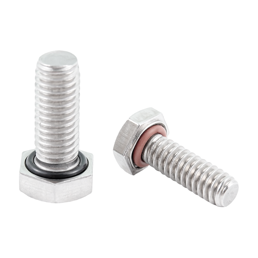 Tornillos impermeables con junta tórica de cabeza hexagonal de acero inoxidable personalizados Tornillos impermeables con junta tórica de cabeza hexagonal de acero inoxidable personalizados