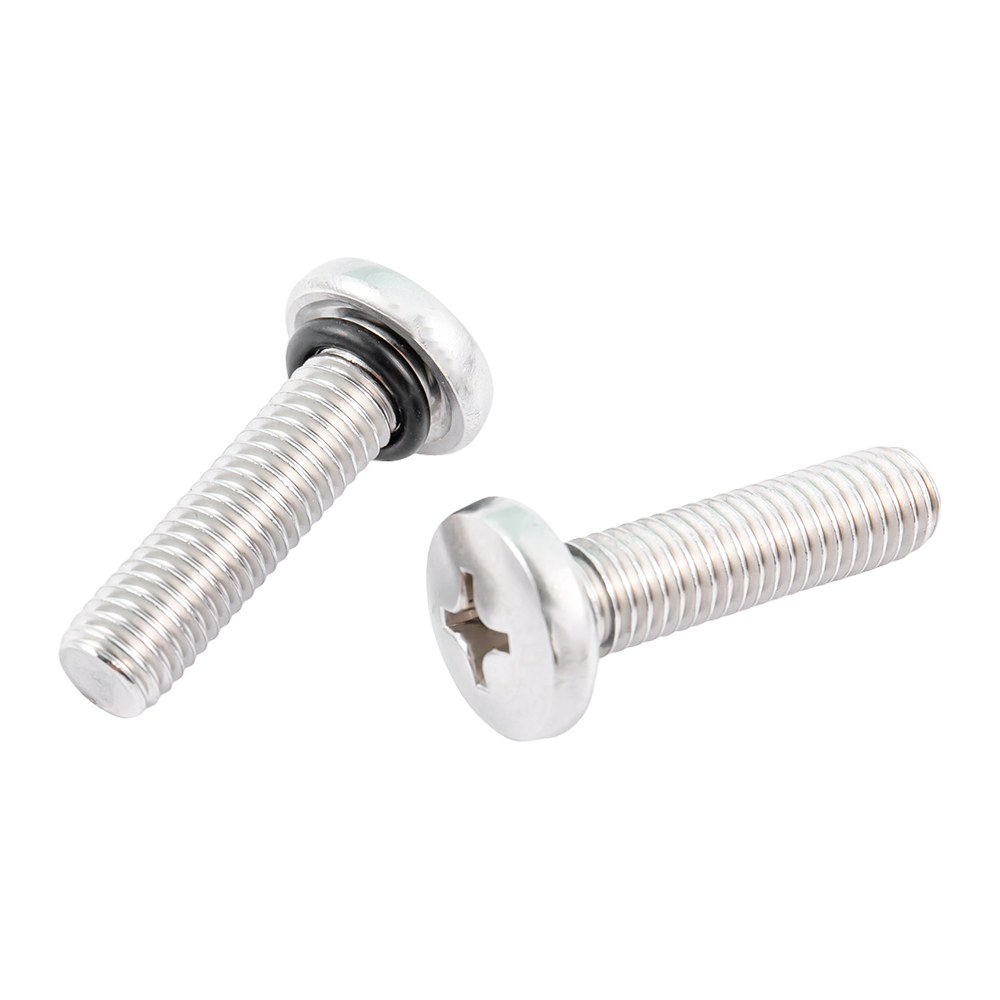 Tornillos impermeables para juntas tóricas de cabeza de sartén de acero inoxidable personalizados Tornillos impermeables para juntas tóricas de cabeza de sartén de acero inoxidable personalizados