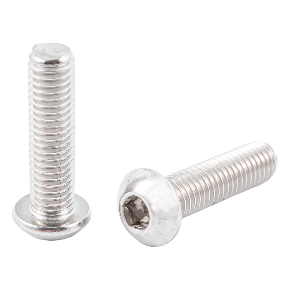 Zócalo hexagonal con cabeza de botón de acero inoxidable cusotmizado y tornillos antirrobo de seguridad con pasador