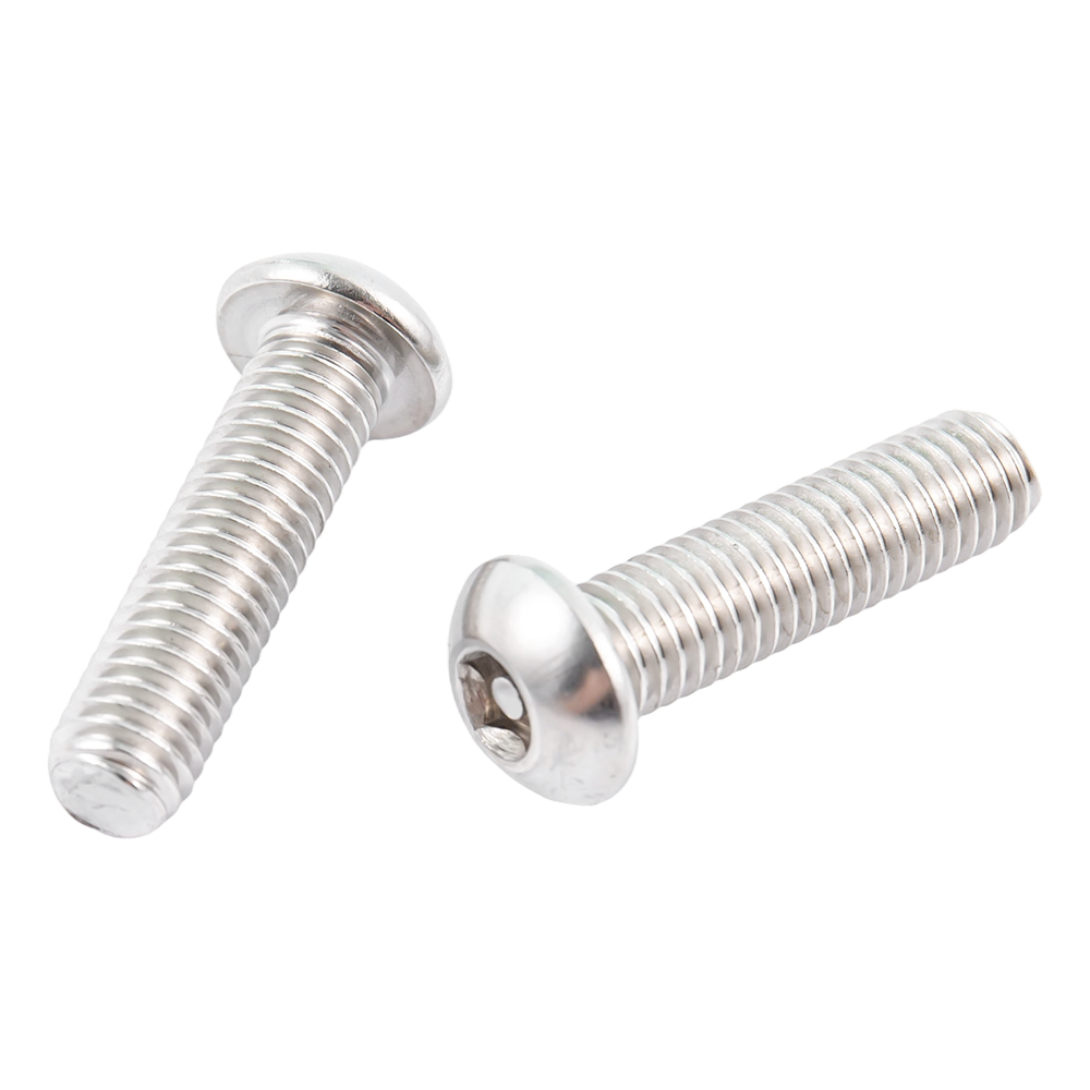 Zócalo hexagonal con cabeza de botón de acero inoxidable cusotmizado y tornillos antirrobo de seguridad con pasador Zócalo hexagonal con cabeza de botón de acero inoxidable cusotmizado y tornillos antirrobo de seguridad con pasador
