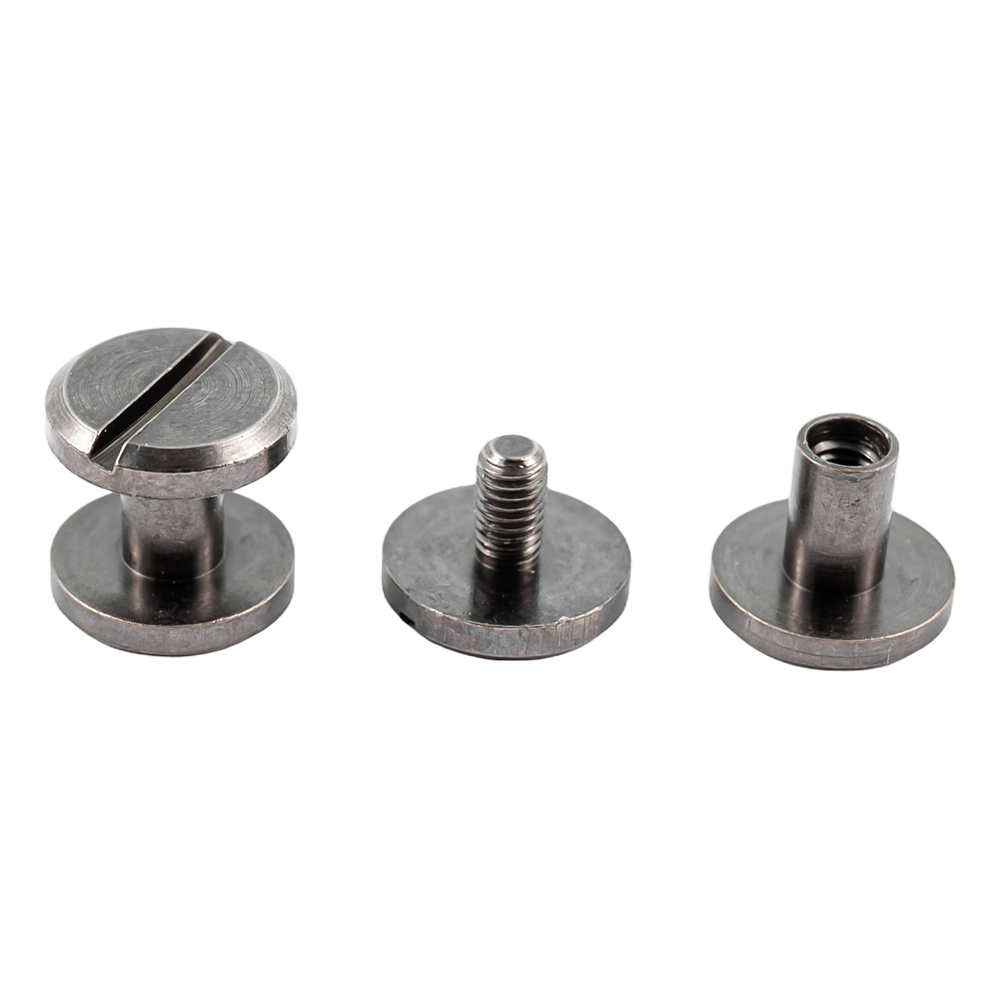 Tornillos macho-hembra de acero inoxidable negro mate personalizados para álbum de fotos