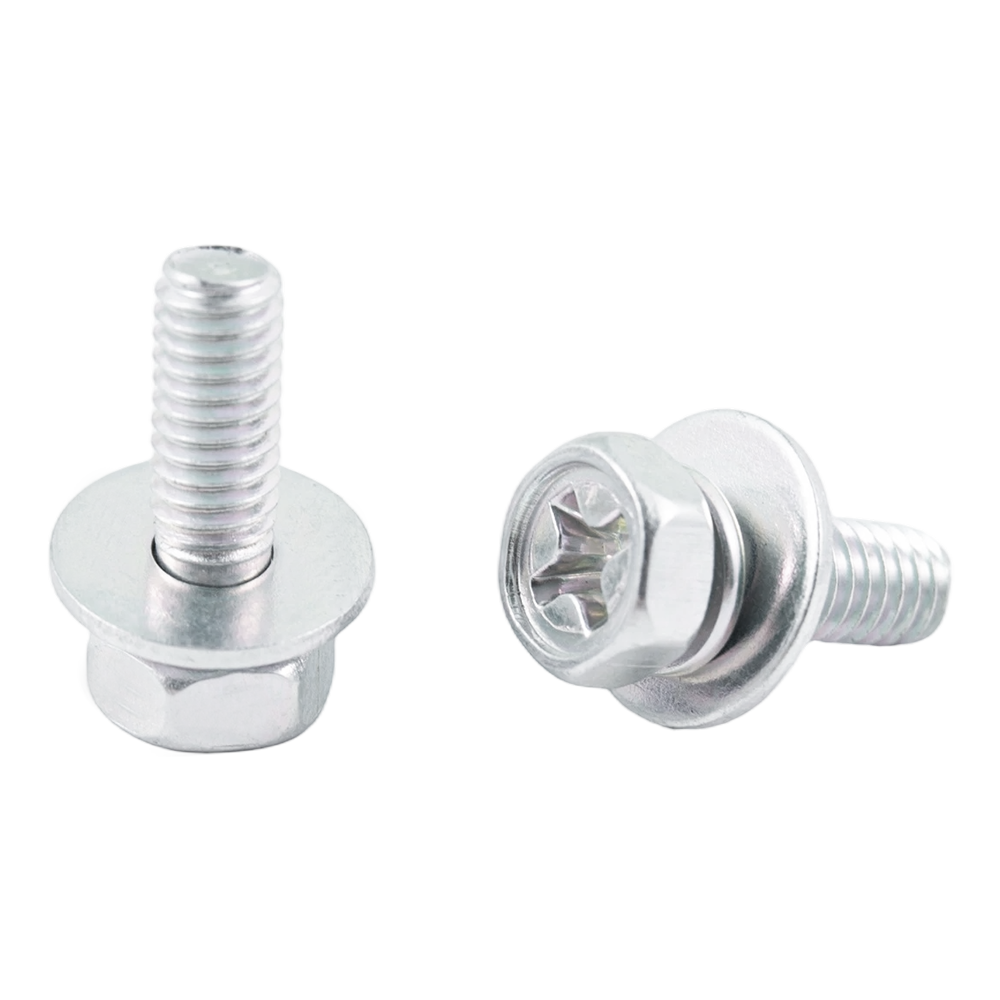 Tornillos combinados de rosca de máquina de cabeza hexagonal de acero inoxidable de gran venta