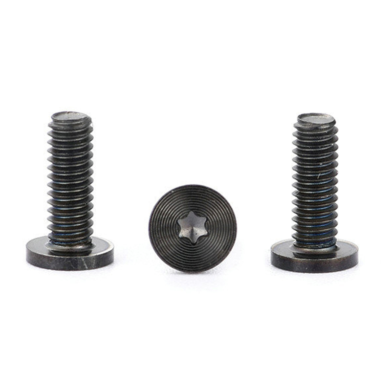 Tornillo cepillado de satén Torx de cabeza plana delgada en color negro brillante para Huawei