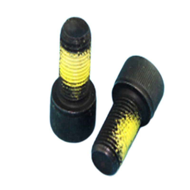 Tornillo de casquillo hexagonal con cabeza de copa de color negro y parche de nailon