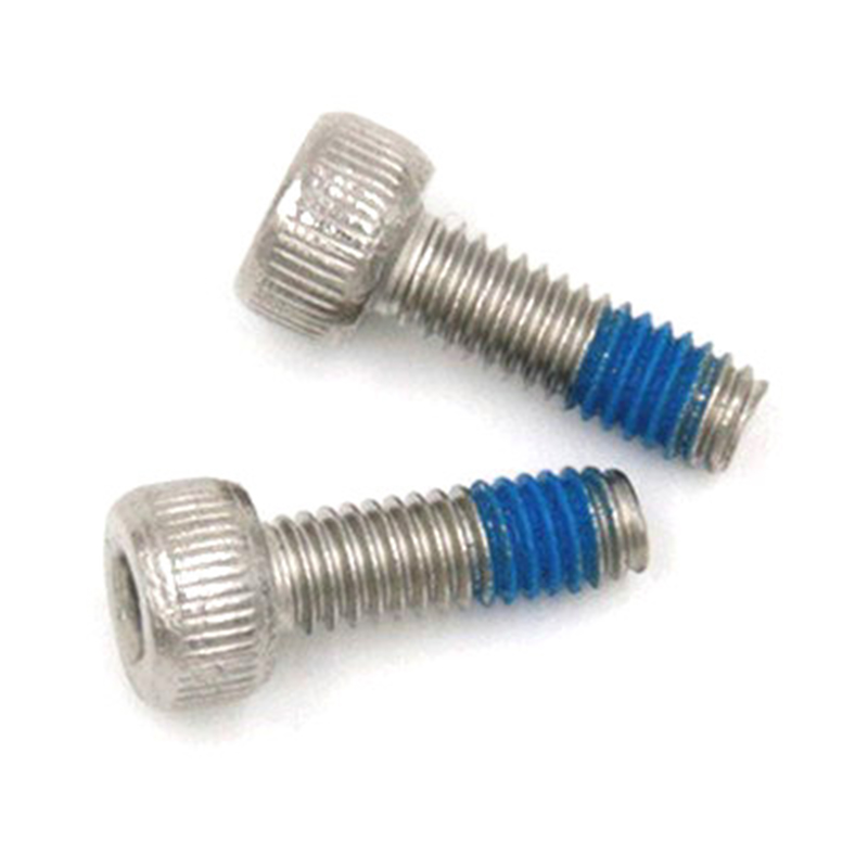 Microtornillo con cabeza de relleno de casquillo hexagonal y parche de nailon Microtornillo con cabeza de relleno de casquillo hexagonal y parche de nailon