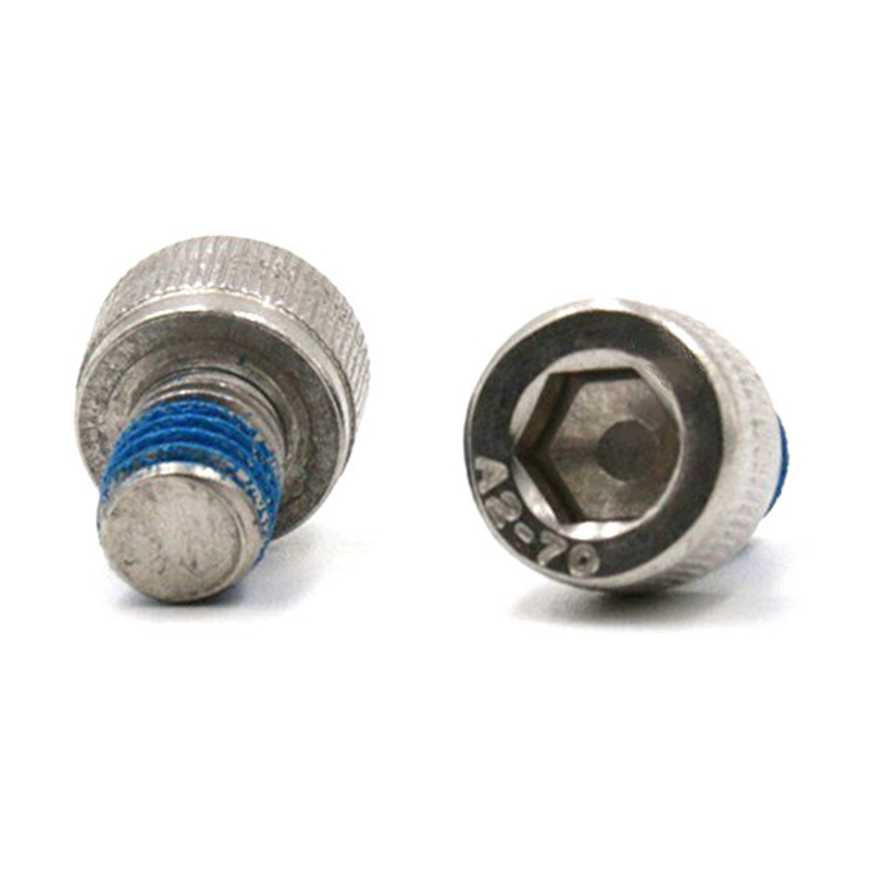 Microtornillo de cabeza de copa con casquillo hexagonal 304 de acero inoxidable con parche de nailon Microtornillo de cabeza de copa con casquillo hexagonal 304 de acero inoxidable con parche de nailon