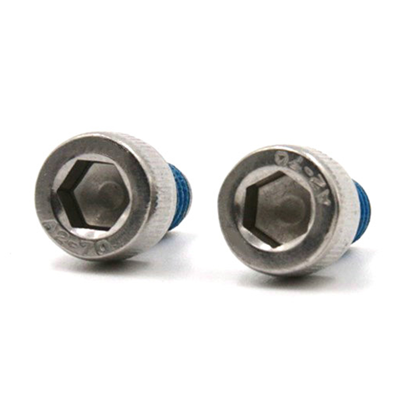 Tornillo de cabeza de copa con casquillo hexagonal 304 de acero inoxidable con parche de nailon Tornillo de cabeza de copa con casquillo hexagonal 304 de acero inoxidable con parche de nailon