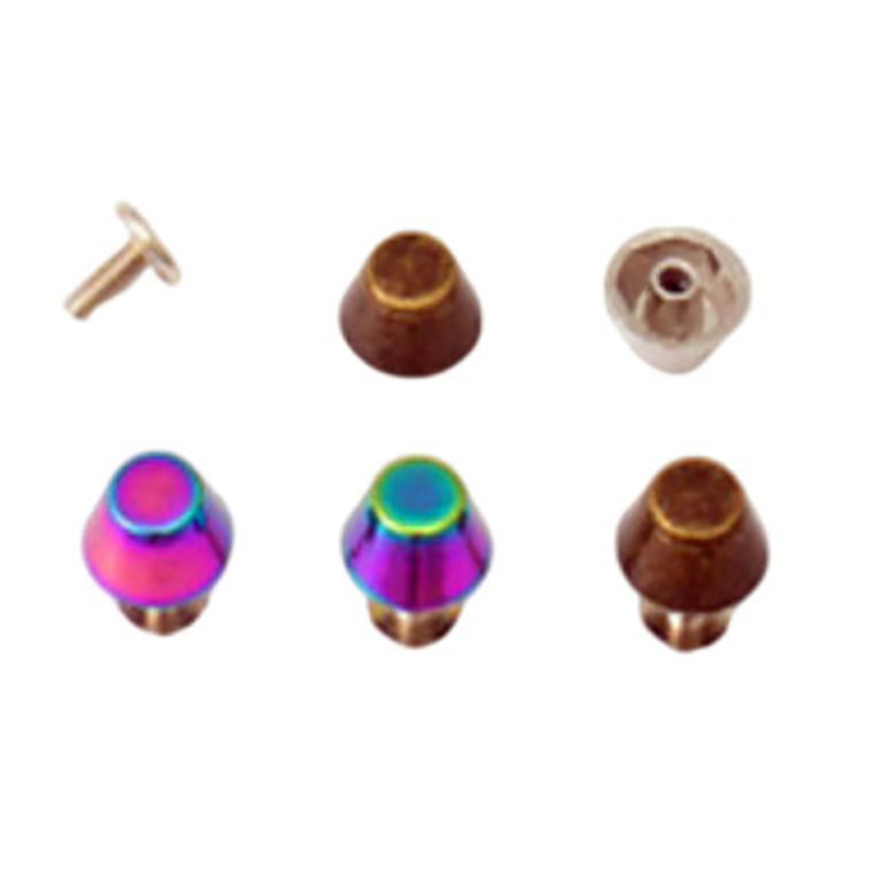 Remache de pie duradero de latón antiguo y aleación de zinc para bolso y cartera