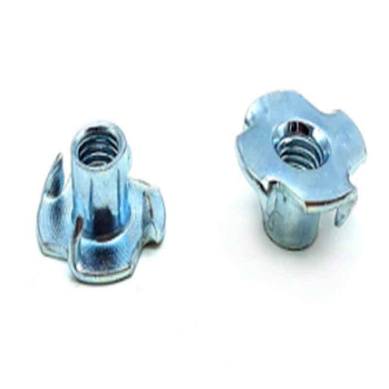 Orificio del bloque de perfil con caída en T deslizante en la ranura de la tuerca, tuerca en T de cuatro garras