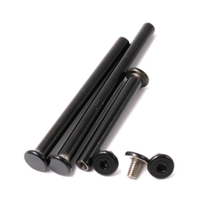 tornillo chicago de cabeza plana con casquillo hexagonal de acero inoxidable m5 de pintura negra