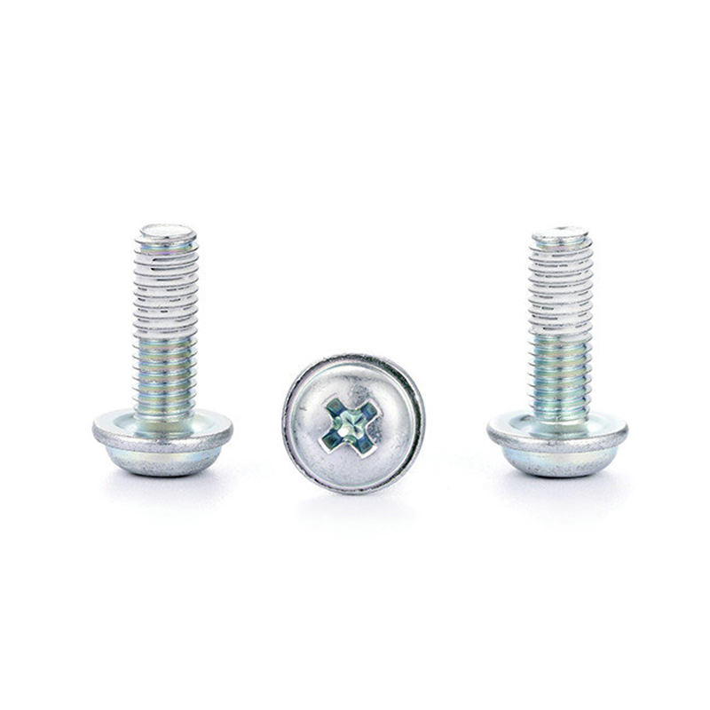 Tornillo de panel cautivo transversal para lavadora de sartén de zinc azul blanco