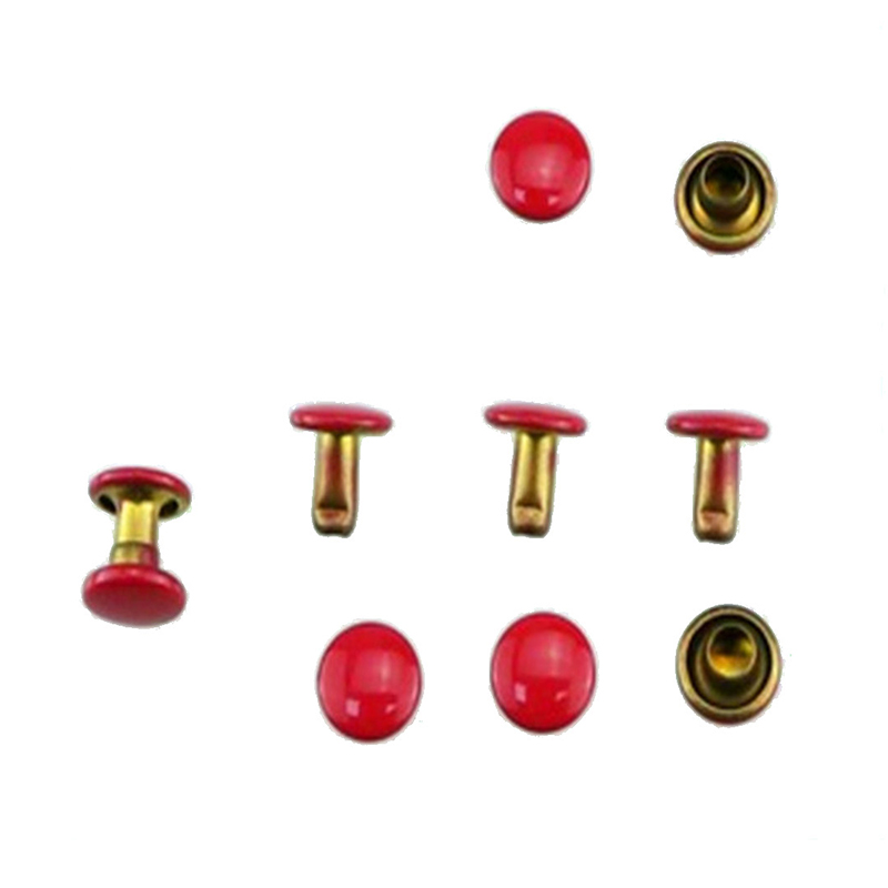 Remache de latón de doble cara con esmalte colgante para ropa y bolso