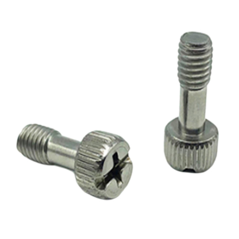 1/4” tornillo de mariposa de media rosca ranurada recta con cabeza moleteada