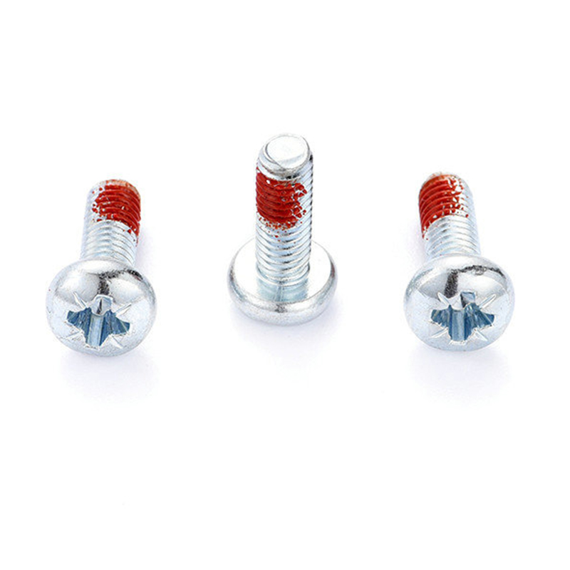 Máquina destornilladora Pozi con cabezal panorámico M3 Tornillo con parche de nailon rojo