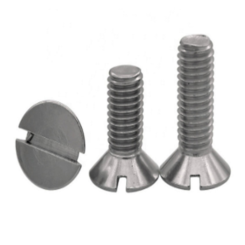 Din963 m3 Tornillo ranurado para máquina con cabeza avellanada de acero inoxidable