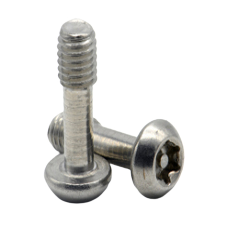 Tornillo antirrobo de cabeza redonda con botón torx de acero inoxidable y rosca de tres octavos